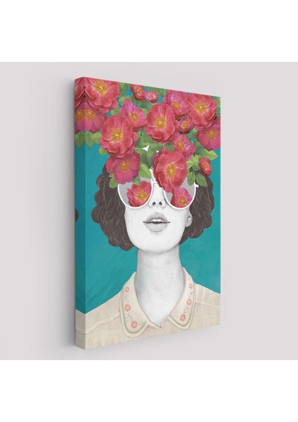 Çiçekler Saçan Optimist Kadın TABLOSU-6269