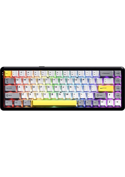 Ajazz AK680 Max%68 Manyetik Switch, 3000MAH Batarya 8k Polling Rate Kablosuz Manyetik Klavye Rgb Arkadan Aydınlatmalı Özelleştirilebilir Tuşlar