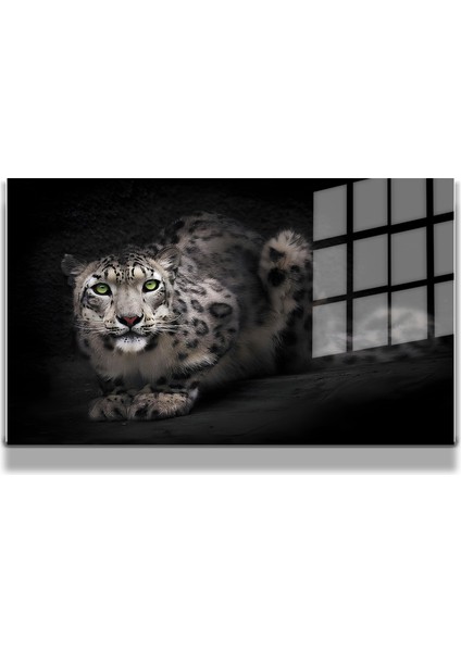 Eğlenceli Hayvanlar, Yapay Zeka Destekli, 3D Dekoratif Baskı Yatay Cam Tablo 139