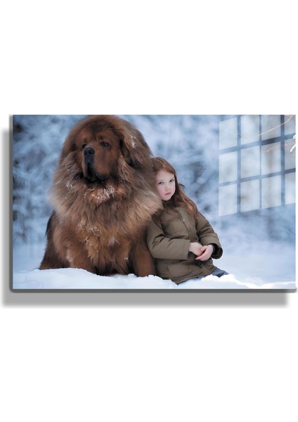 Eğlenceli Hayvanlar, Yapay Zeka Destekli, 3D Dekoratif Baskı Yatay Cam Tablo 476