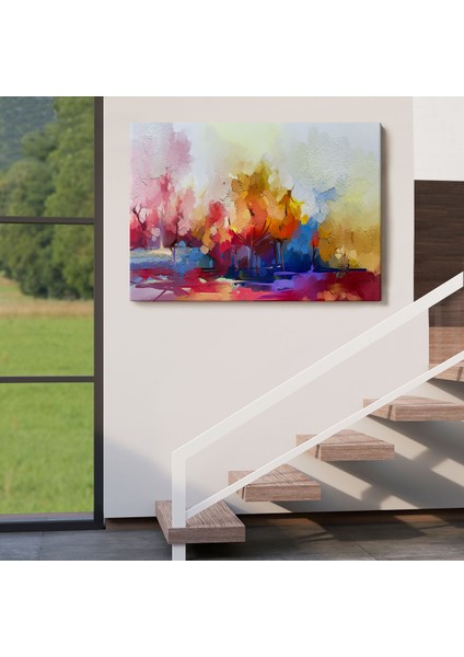 Fırça Darbeli Soyut Modern Sanat Yağlıboya Görünüm Kanvas Duvar TABLOSU-3652 indirimleri