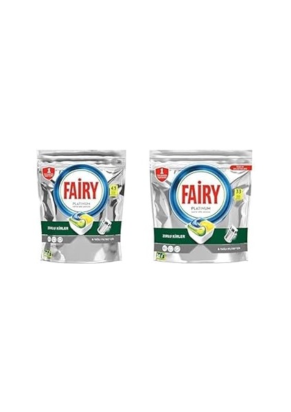 Fairy Platinum 43 Yıkama Bulaşık Makinesi Deterjanı Kapsülü/tabllimon Kokulu & Fairy Platinum Bu