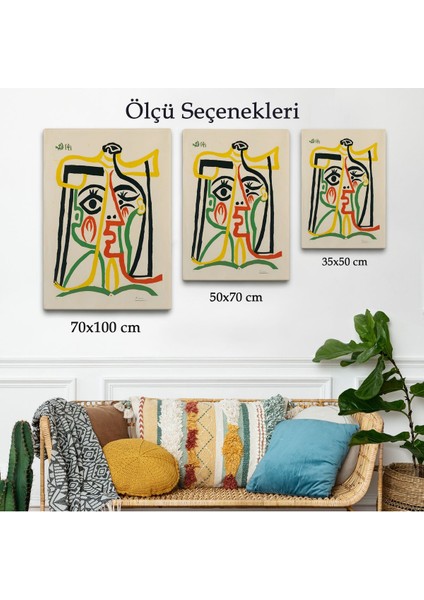 Çerçeveli Pablo Picasso - Jacqueline'in Hasır Şapkalı TABLO-7419 indirimleri