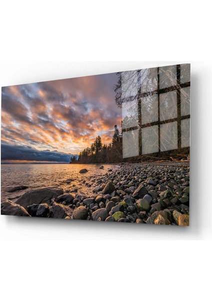 Doğa, Manzara 3D Dekoratif Baskı Yatay Cam Tablo 01