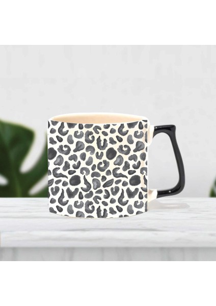 Leopar Desenli Baskı Kupa