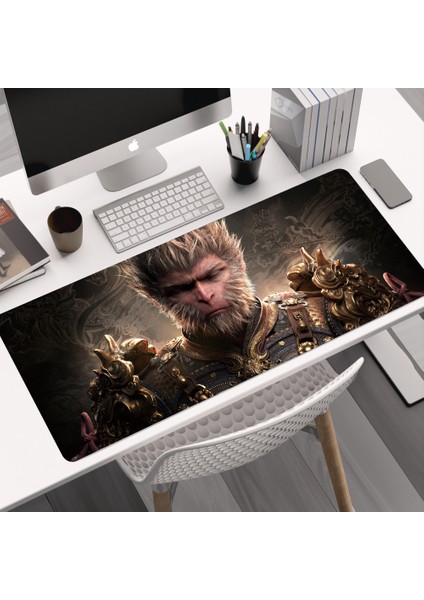 Siyah Myth Wukong Fare Klavye Pedi Bilgisayar Masa Pedi Kalınlaştırılmış Kaymaz (Yurt Dışından)