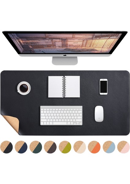 Çift Taraflı Çift Renkli Fare ve Klavye Pedi Büyük Boy (Yurt Dışından)