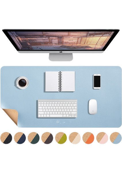 Çift Taraflı Çift Renkli Fare ve Klavye Pedi Büyük Boy (Yurt Dışından)