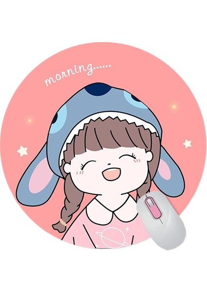 Karikatür Yuvarlak Mouse Pad Sevimli Küçük (Yurt Dışından)