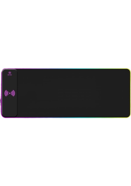 Rgb Kablosuz Şarj Işık Yayan Mouse Pad Sevimli Karikatür Anime Oyun Atmosferi Dizüstü Ofis Klavye Mat (Yurt Dışından)
