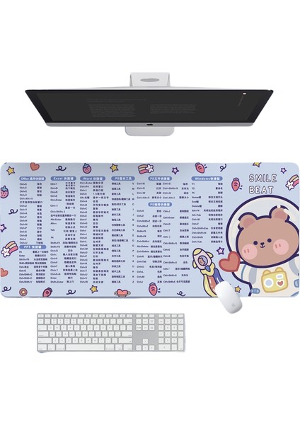 Ofis Kısayolları Fare Klavye Altlığı (Yurt Dışından)