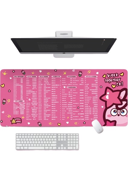 Ofis Kısayolları Fare Klavye Altlığı (Yurt Dışından)