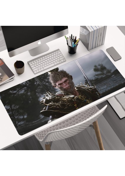 Siyah Myth Wukong Fare Klavye Pedi Bilgisayar Masa Pedi Kalınlaştırılmış Kaymaz (Yurt Dışından)