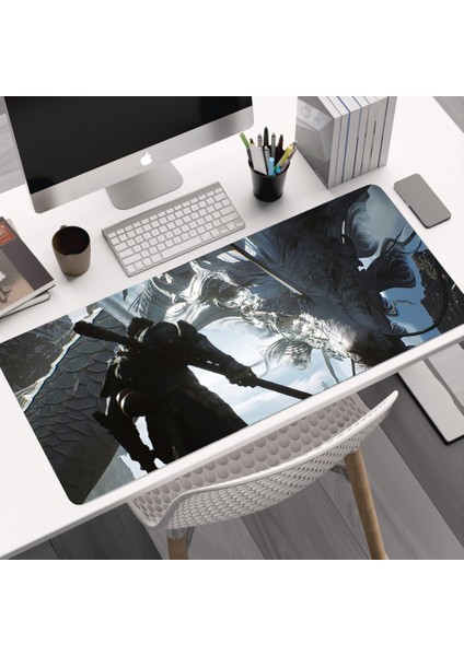 Siyah Myth Wukong Fare Klavye Pedi Bilgisayar Masa Pedi Kalınlaştırılmış Kaymaz (Yurt Dışından)