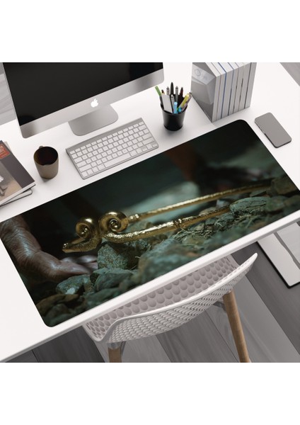 Siyah Myth Wukong Fare Klavye Pedi Bilgisayar Masa Pedi Kalınlaştırılmış Kaymaz (Yurt Dışından)