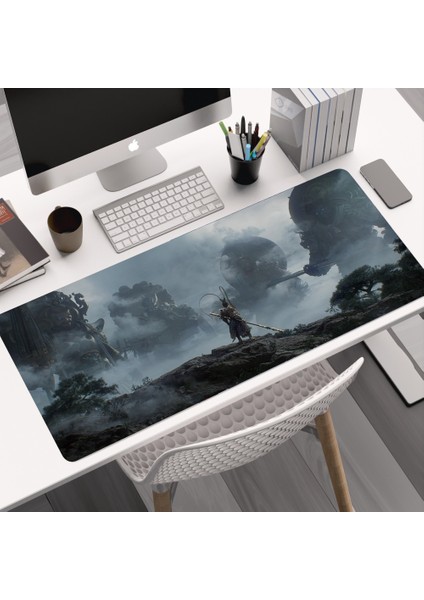 Siyah Myth Wukong Fare Klavye Pedi Bilgisayar Masa Pedi Kalınlaştırılmış Kaymaz (Yurt Dışından)