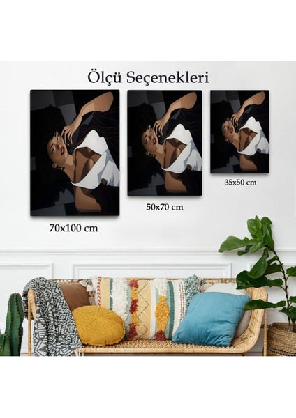 Afrikalı Güzel Kadın TABLOSU-7502