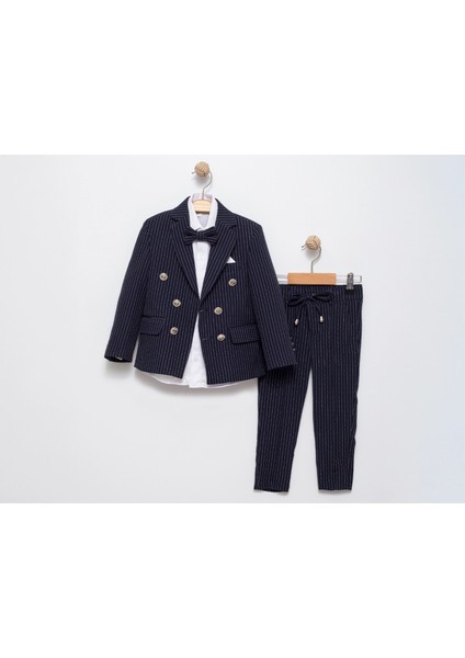 Çizgili Ceketli Takım Elbise 5696