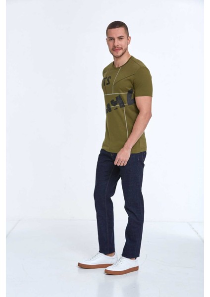 Vicente Baskılı Erkek Tişört Haki fırsatları
