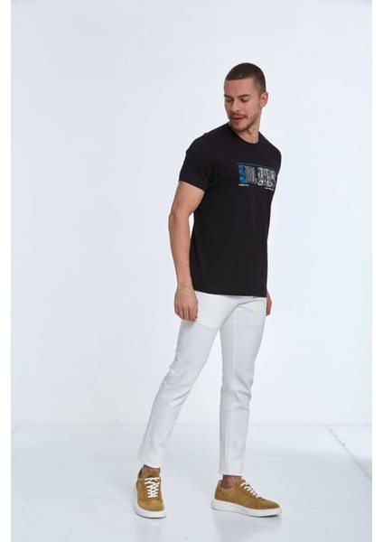 Tom Baskılı Erkek Tişört Siyah modelleri
