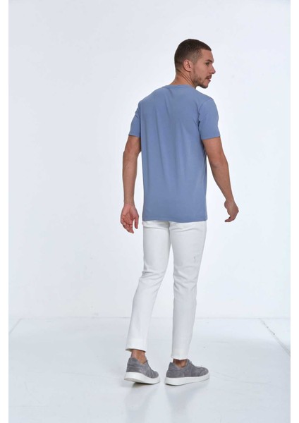 Theo Baskılı Erkek Tişört Gri indirimleri