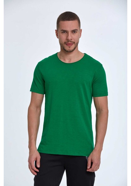 Milan Over Size Erkek Tişört Yeşil