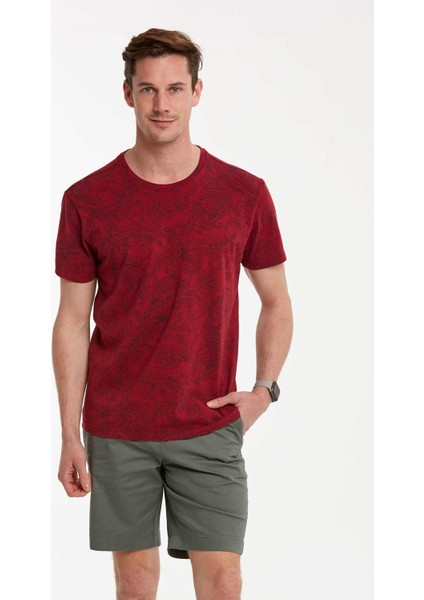Wrap Erkek Tişört Bordo