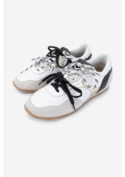 Méliné Kadın Deri Sneakers & Spor Ayakkabı 1117 428-Su Bn Ayk Y25 Bıanco/Platın indirimleri