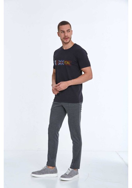 Lotus Baskılı Erkek Tişört Siyah fırsatları