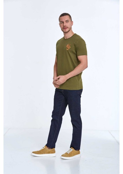 Lincoln Nakışlı Erkek Tişört Haki fırsatları