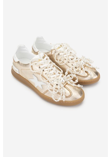 Méliné Kadın Deri Sneakers & Spor Ayakkabı 1117 526 Acc-R Bn Ayk Y25 Oro/Bıanco