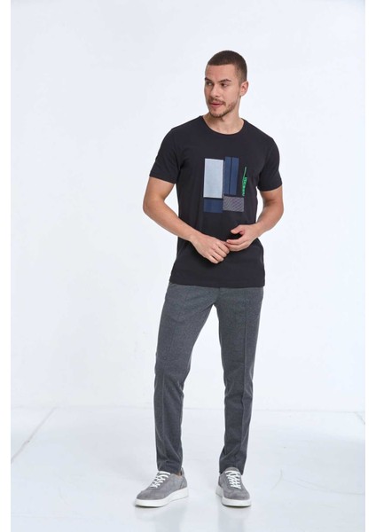 Axel Baskılı Erkek Tişört Siyah modelleri