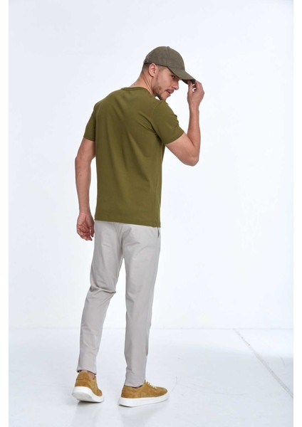 Shein Baskılı Erkek Tişört Haki indirimleri