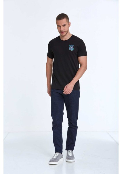 Elly Baskılı Erkek Tişört Siyah modelleri