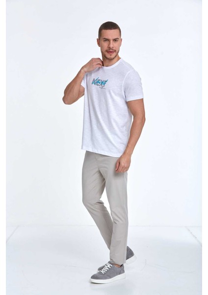Fair Baskılı Erkek Tişört Beyaz modelleri