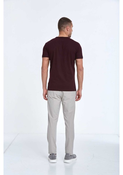 Kai Baskılı Erkek Tişört Bordo indirimleri