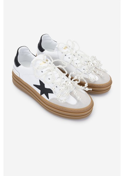 Méliné Kadın Deri Sneakers & Spor Ayakkabı 1117 526-Accz Bn Ayk Y25 Bıanco/Nero fiyatları