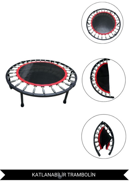 102 cm Kırmızı Deluxe Trampolin (40 Inç Trambolin ) Ck-10