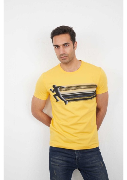 Nade Erkek Tişört Sarı modelleri