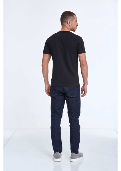 Quinn Baskılı Erkek Tişört Lacivert indirimleri