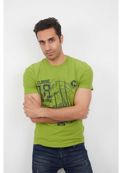 Sail Erkek Tişört Yeşil modelleri
