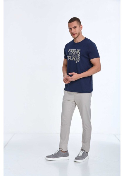 Cortez Baskılı Erkek Tişört Lacivert modelleri