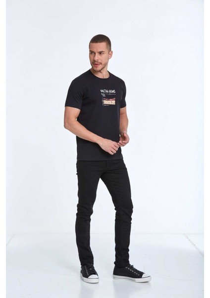 Rico Baskılı Erkek Tişört Lacivert fırsatları