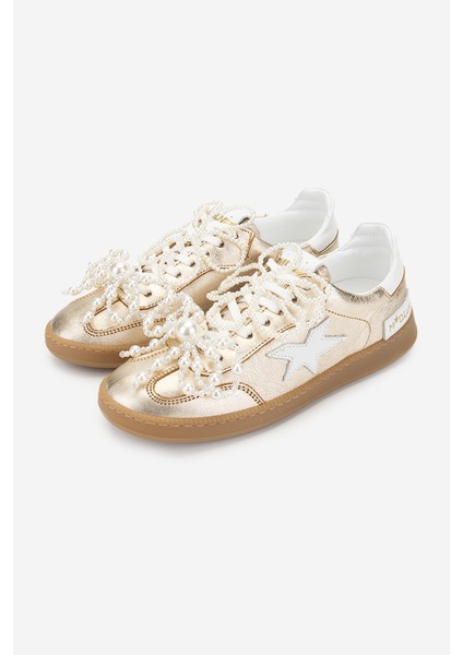 Méliné Kadın Deri Sneakers & Spor Ayakkabı 1117 526 Acc-R Bn Ayk Y25 Oro/Bıanco indirimleri