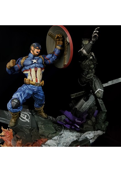 Kaptan Amerika ve Kara Panter Savaş Figürü 20/25/35/45 cm Seçenekleri/reçine Vepla fırsatları