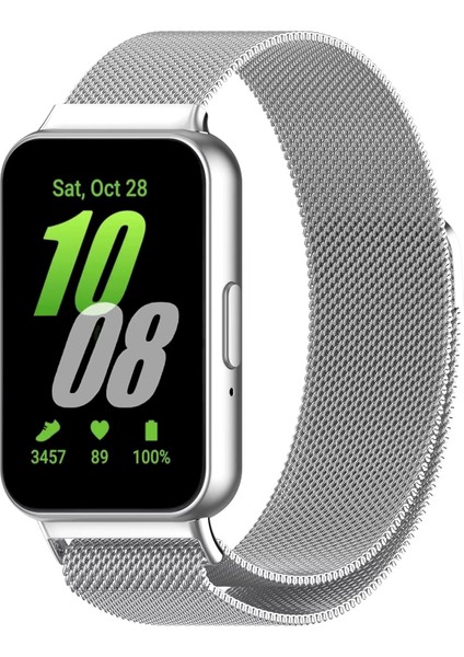 Samsung Galaxy Fit 3 Uyumlu Paslanmaz Çelik Manyetik Metal Kordon KAYIŞ-KY6544