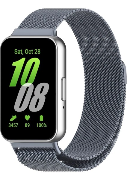 Samsung Galaxy Fit 3 Uyumlu Paslanmaz Çelik Manyetik Metal Kordon KAYIŞ-KY6544