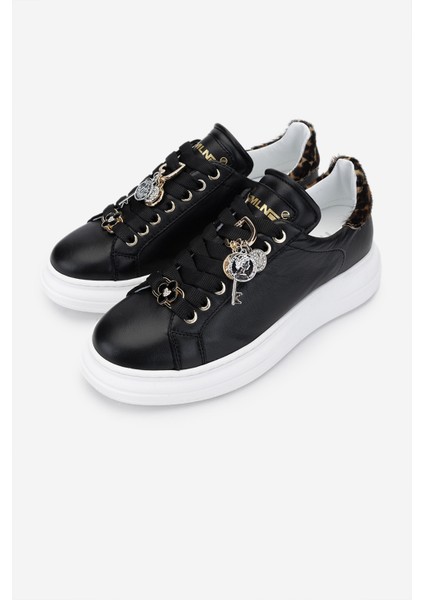 Méliné Kadın Deri Sneakers & Spor Ayakkabı 1117 Pf 6-Acc Bn Ayk Y25 Nero/Leopar indirimleri