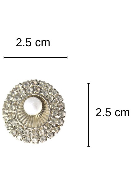 Incili Metal Midye Broş