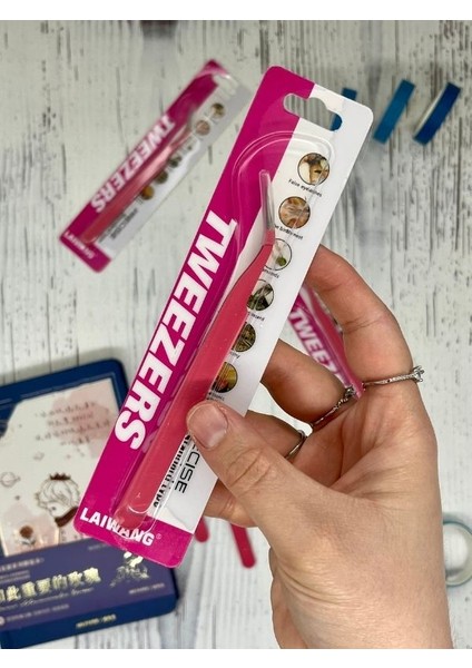 Sticker Cımbızı Eğri Uçlu Koyu Pembe/çıkartma/washi Bant/sticker/bullet Journal/defter Süsleme